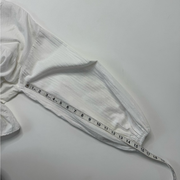 Princess Polly Aries White Cotton Empire Crop Top Size 6 - Picture 7 of 12